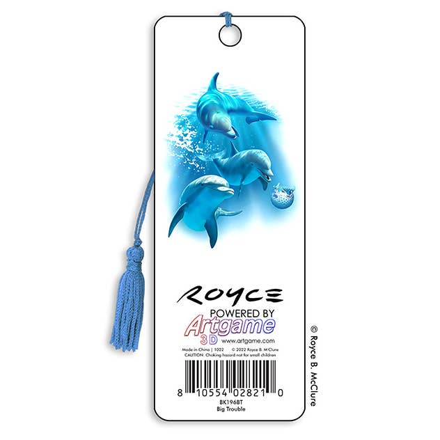 Artgame Ltd. - Wholesale Bookmark - 3D Royce bookmark - Blue Manatees1