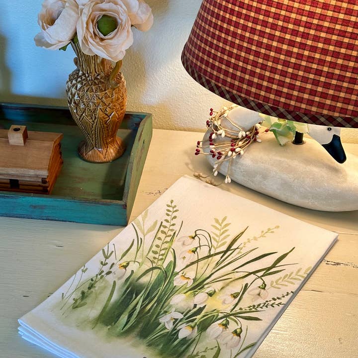 Brown Lillie – Großhandel Geschirrtücher – Schneeglöckchen Blumen 28" Bestes Geschirrtuch | 100% Ringspun-Baumwolle7