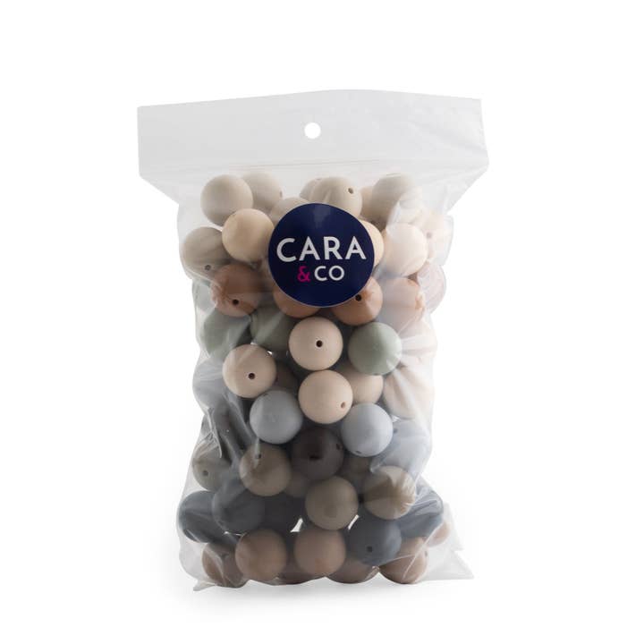 Creekbed 19mm Round Silicone Bead Packs for wholesale by Cara & Co Silicone Craft Supply