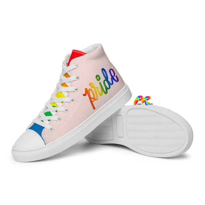 Pink Pride hoge canvasschoenen voor dames voor wholesale door Prism Raves