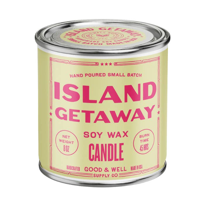 Island Getaway Soy Candle for wholesale by Good & Well Supply Co.