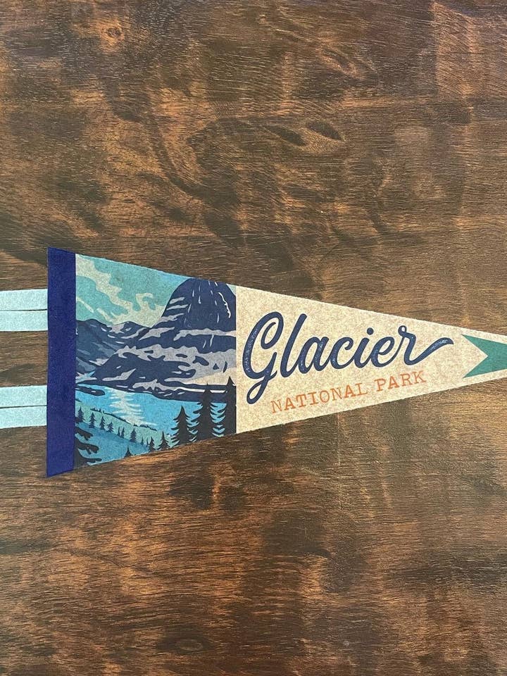 Glacier National Park Pennant for wholesale by M.A.D. Spirit