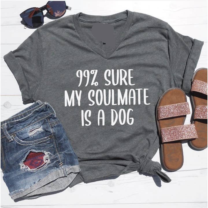My Soulmate is a Dog V-Neck for wholesale by veryHOU