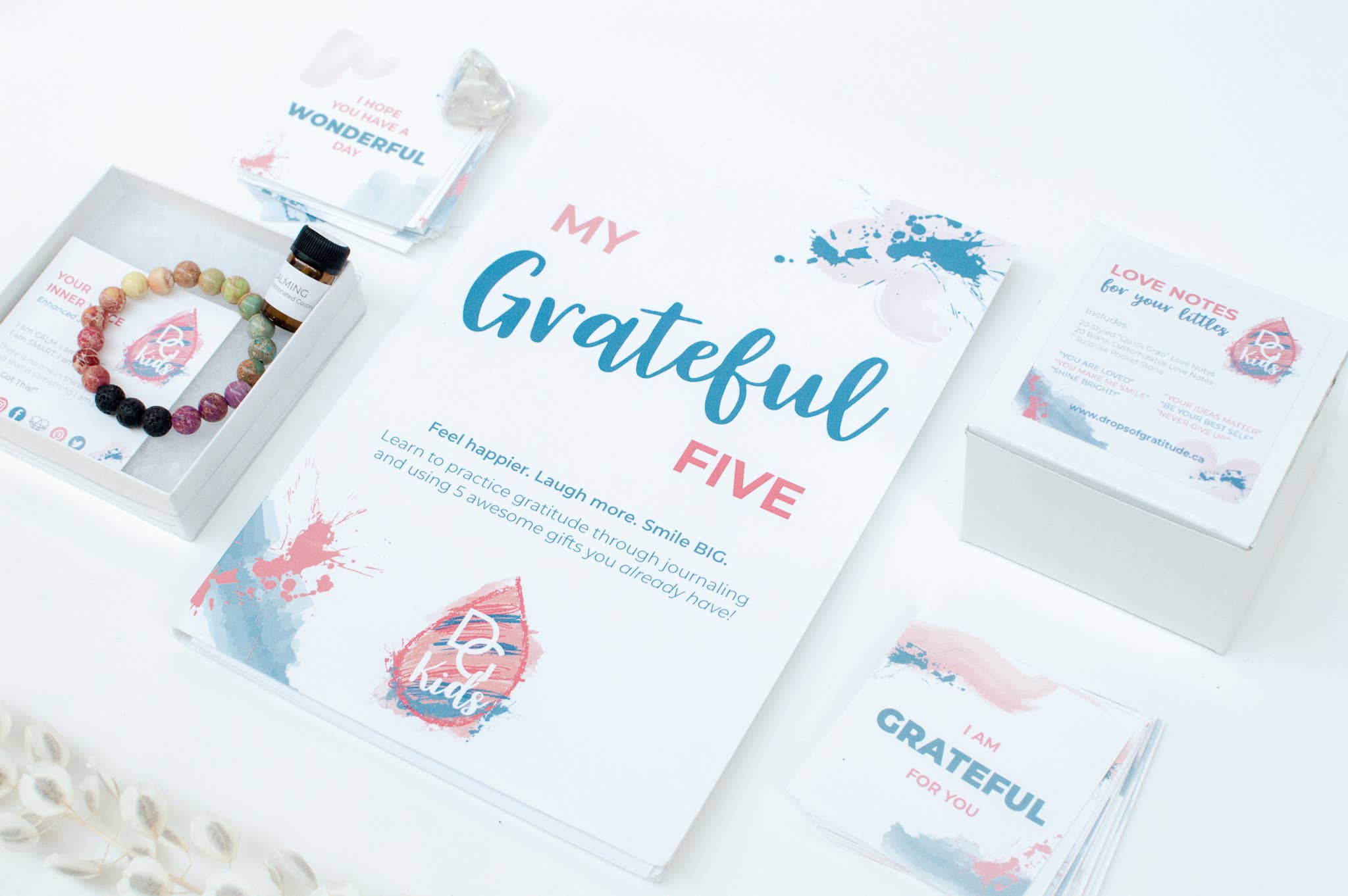 Drops of Gratitude - Venta al por mayor Pulseras de aromaterapia - Pulsera y aceite de aromaterapia para niños, azul claro3