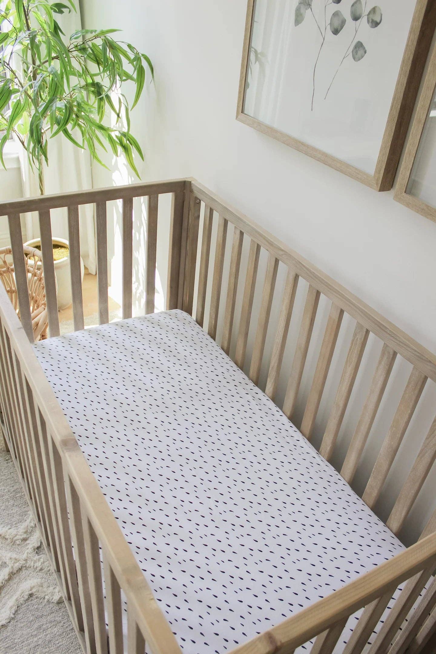 NODNAL Co. - Wholesale Cot/Crib Sheets - Raindrops Fitted Mini Crib Sheet6
