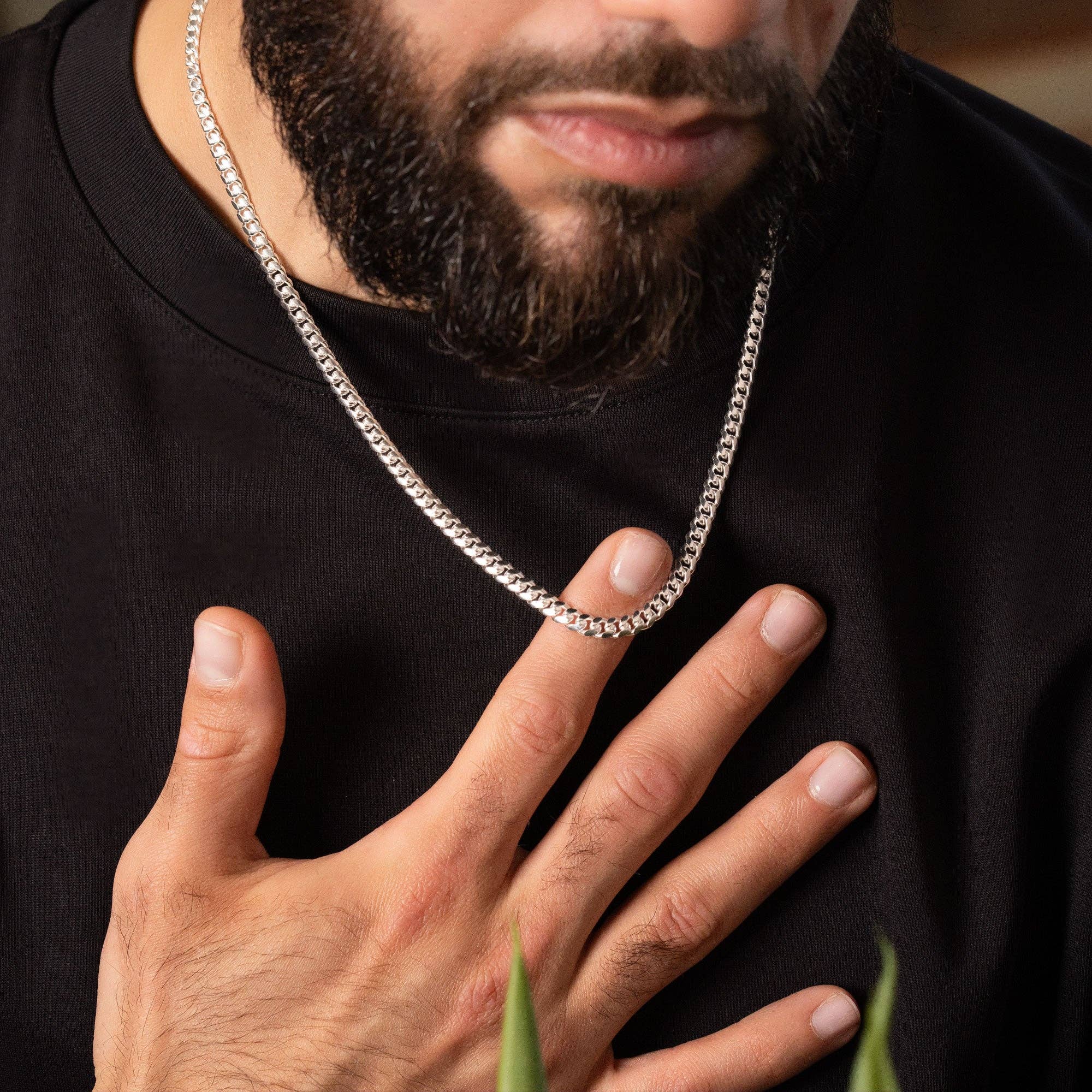 zilveren Heren ketting van 925 sterling zilver met Miami Cuban schakel, 7 mm dik voor groothandel op Faire5
