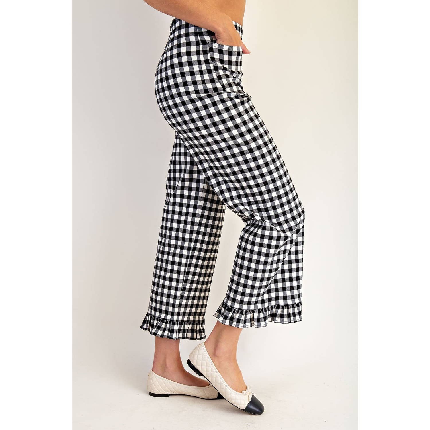 STYLE USA - Wholesale Pants - Women's - Gingham traight Leg Pants3