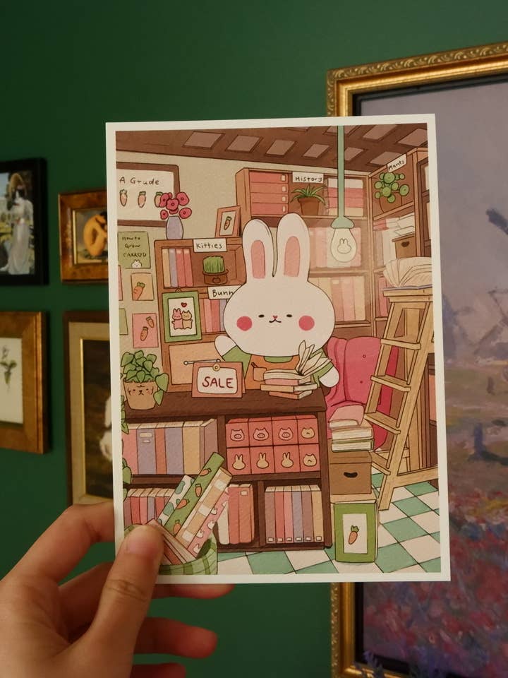 Librairie Bunny Print pour la vente par Shooley