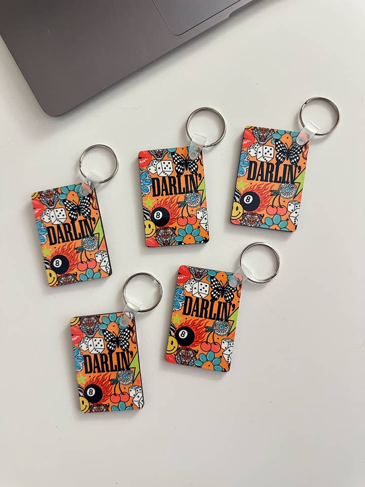 Western Darlin' Keychain for wholesale by Gunpowder and Glam Boutique