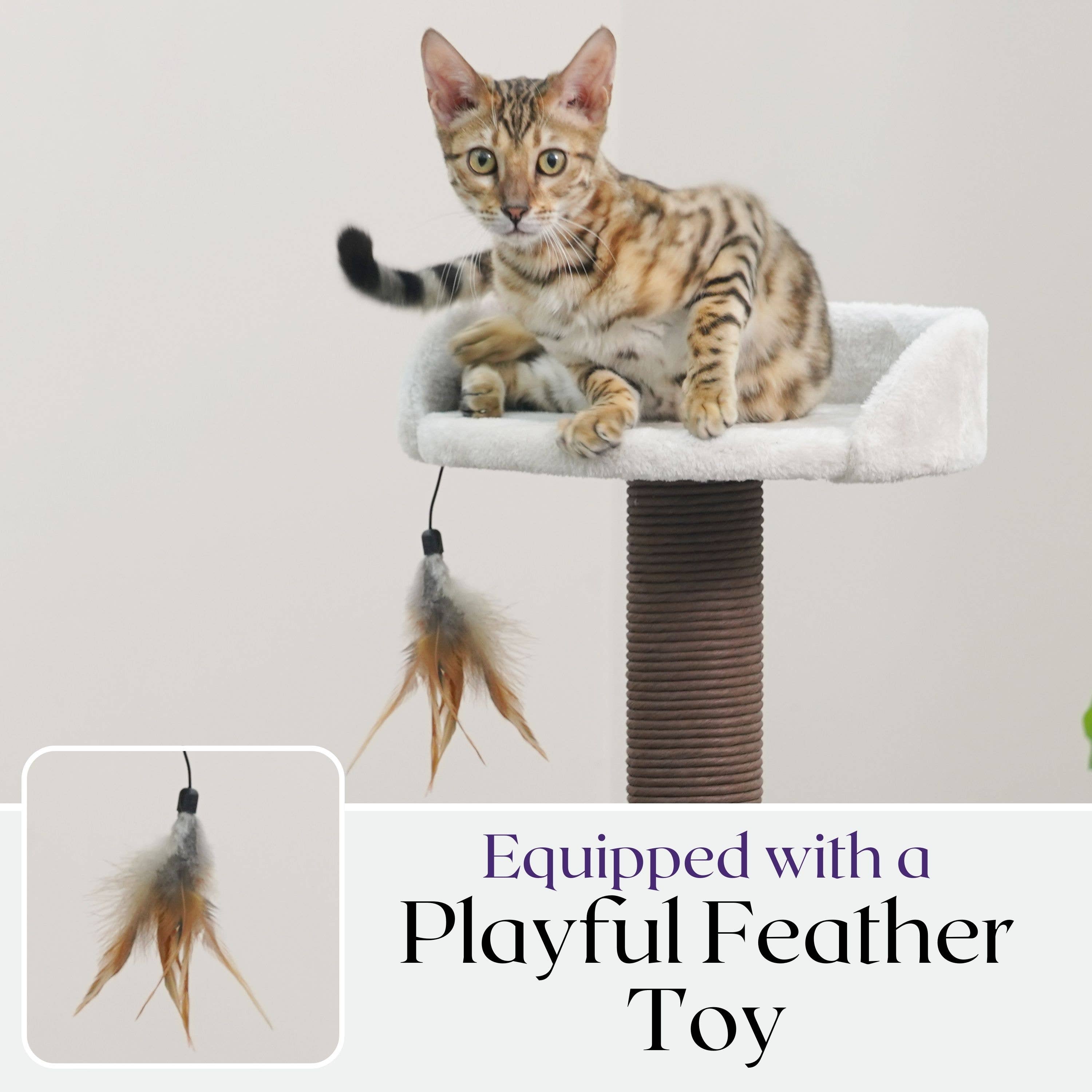 PetPals Group - Wholesale Pet Scratcher - Cat - PetPals Nirvana 3-Level Kitten Tree with Plush Perch4