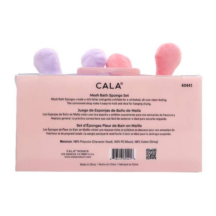 PINEAPPLE Beauty - Wholesale Bath pouf/sponge - CALA 69441 Alien 2 pc Cute Mesh Bath Sponge Set - 6 set3