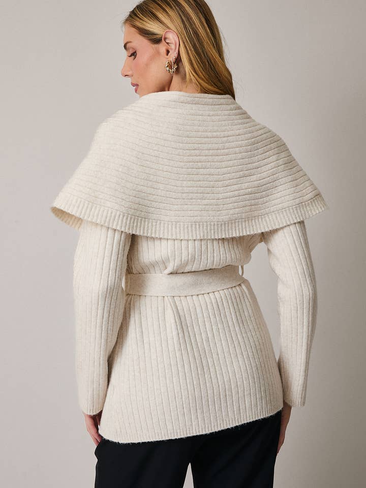 Sunday Edition by LE LIS - Wholesale Cardigan - Women's - LONG SLEEVE WRAP SWEATER CARDIGAN3