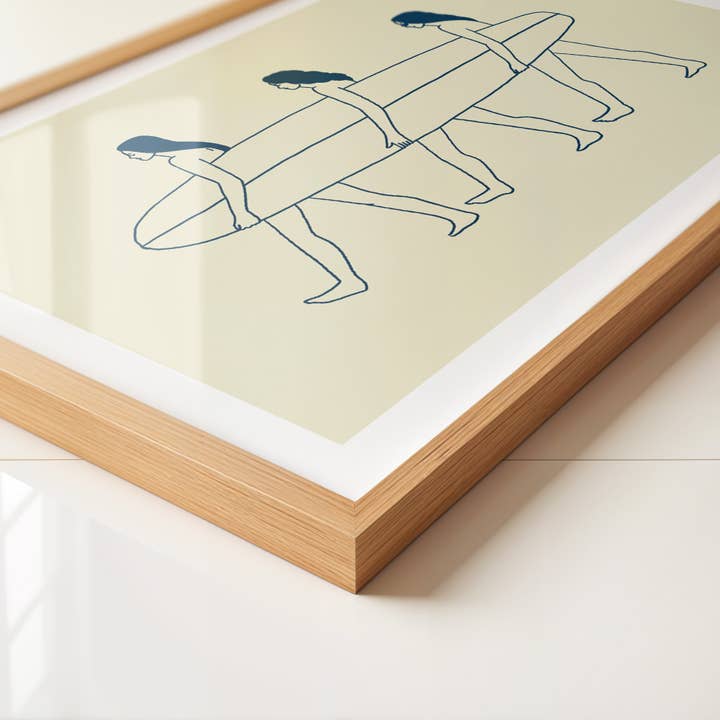 Tumbleweed Design Studio - Wholesale Kunstprint - "Surfers" 90's surfcultuur geïnspireerde minimalistische kunstprint1
