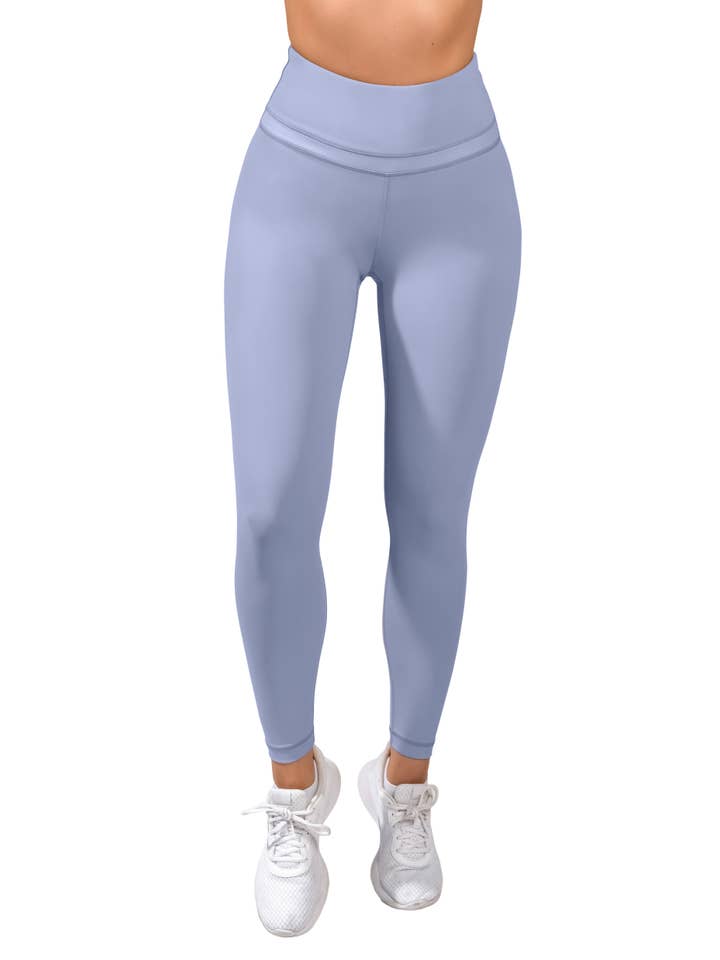 90 Degree by Reflex & Yogalicious - Wholesale Athletic/Lounge Leggings - Women's - "Bootyful" brand Interlink V-Back Cire High Rise 7/8 Ankle L9