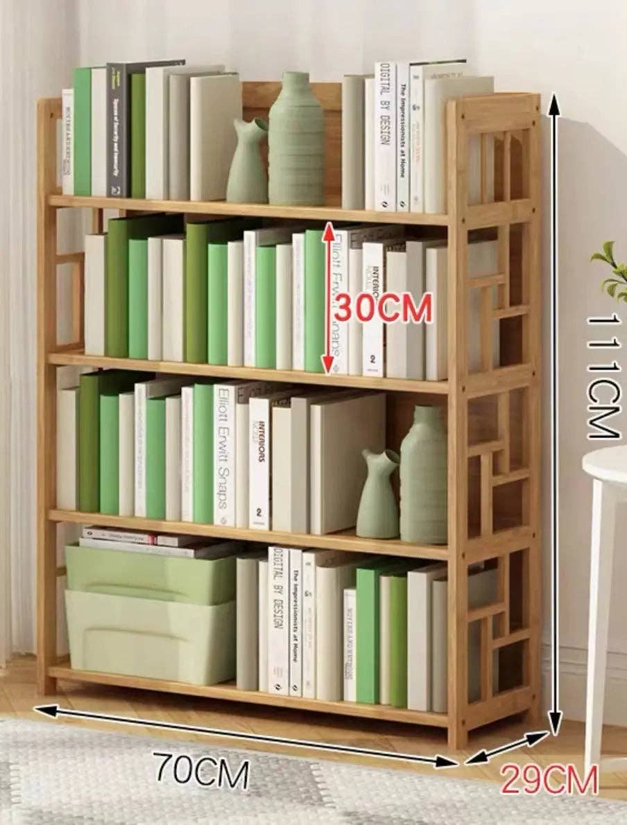 everythingbamboo - Wholesale Bookcase - Bamboo Bookshelf Bookcase Book Shelf Home Office Stylish Solid Storage Simple Natural BBC040