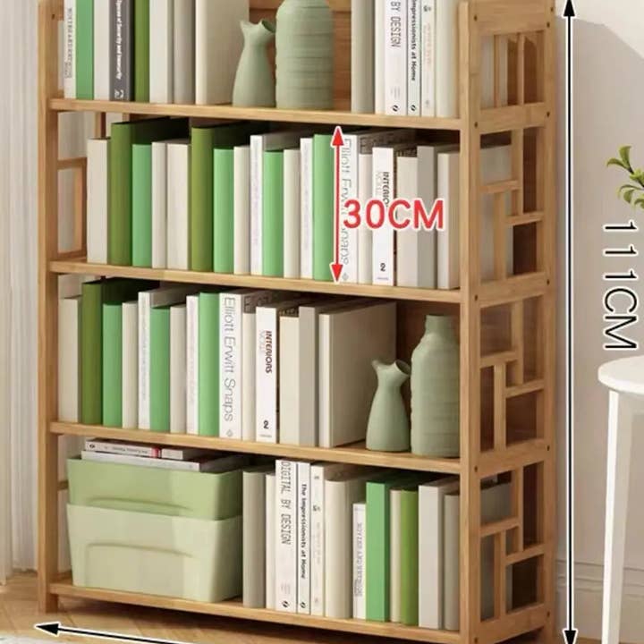 everythingbamboo - Wholesale Bookcase - Bamboo Bookshelf Bookcase Book Shelf Home Office Stylish Solid Storage Simple Natural BBC04