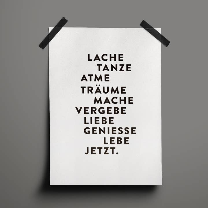 Lev nu / Plakat for engroshandel hos Love is the new black