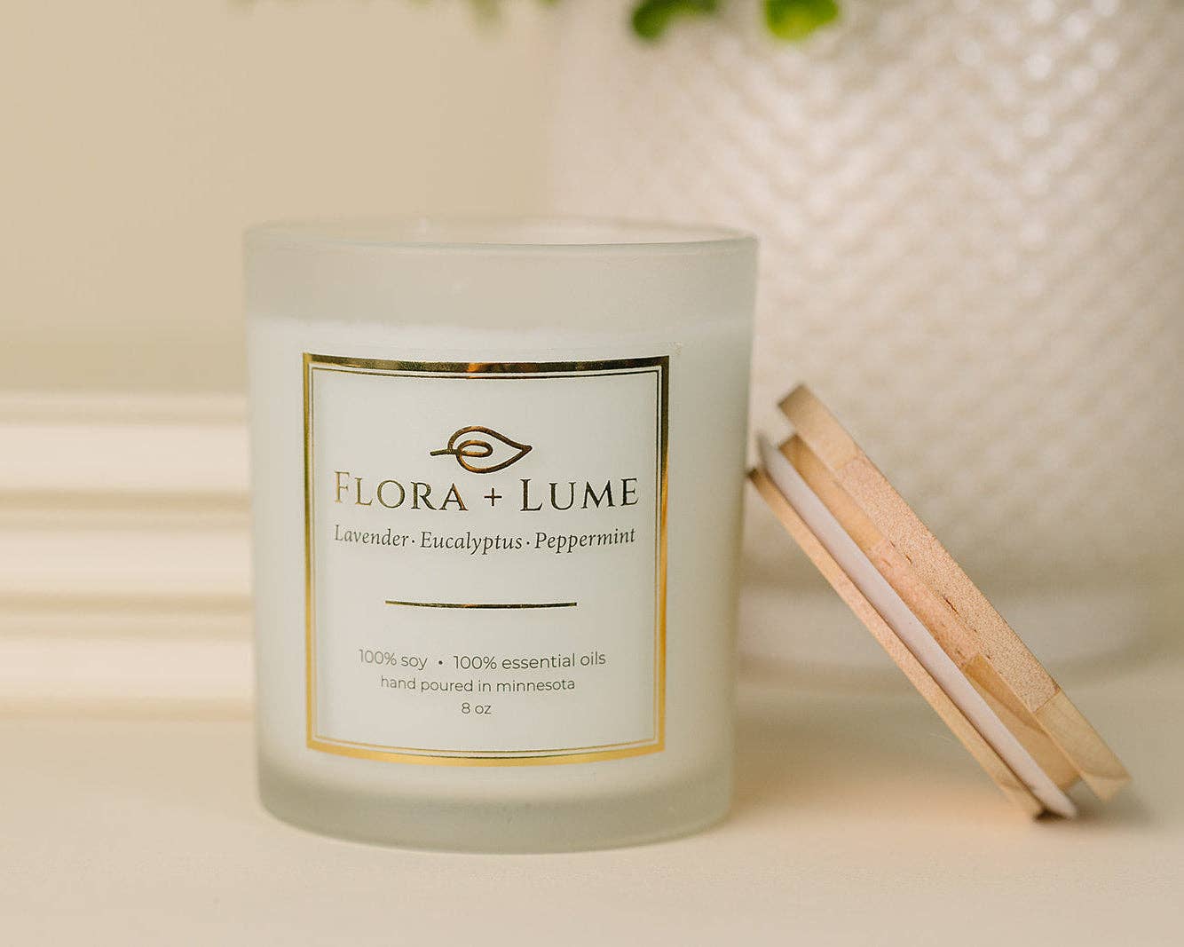 Flora + Lume - Wholesale Jar/Filled Candle - Lavender · Eucalyptus · Peppermint2