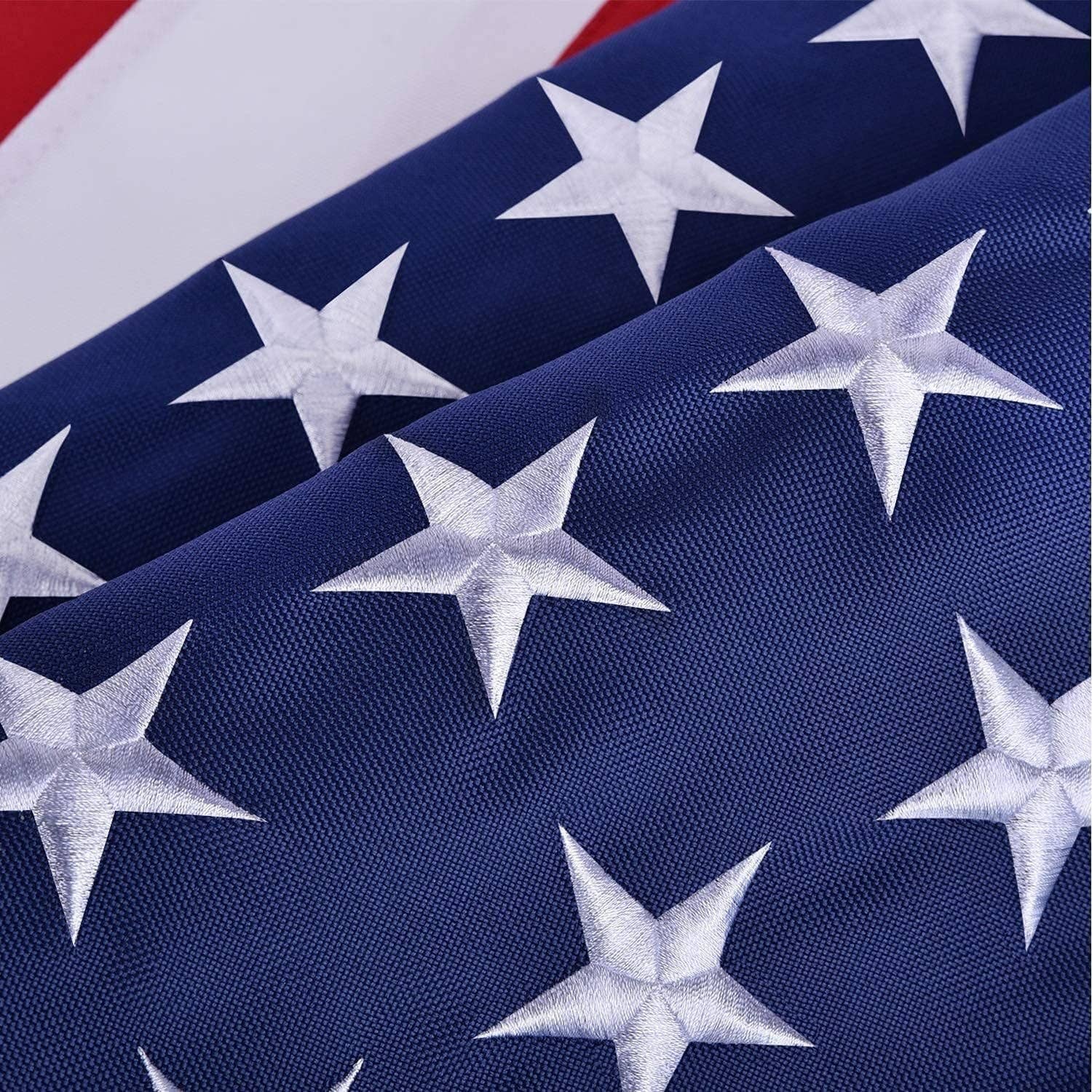 American Smart - Wholesale Flag - American Flag 10x15 ft 8x12 ft 6x10 ft 5x8 ft 4x6 ft 3x5 ft  2x3 ft Outdoor Heavy Duty Embroidered Stars USA Flag Sewn Stripes Fade Resistance Brass Grommets All Weather UV Active6