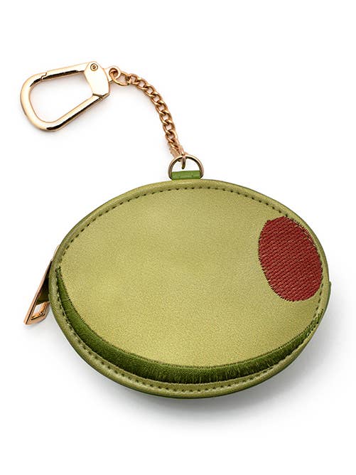 2-in-1 Bag Charm & Reusable Shopper Bag - Green Olive for wholesale by Living Royal