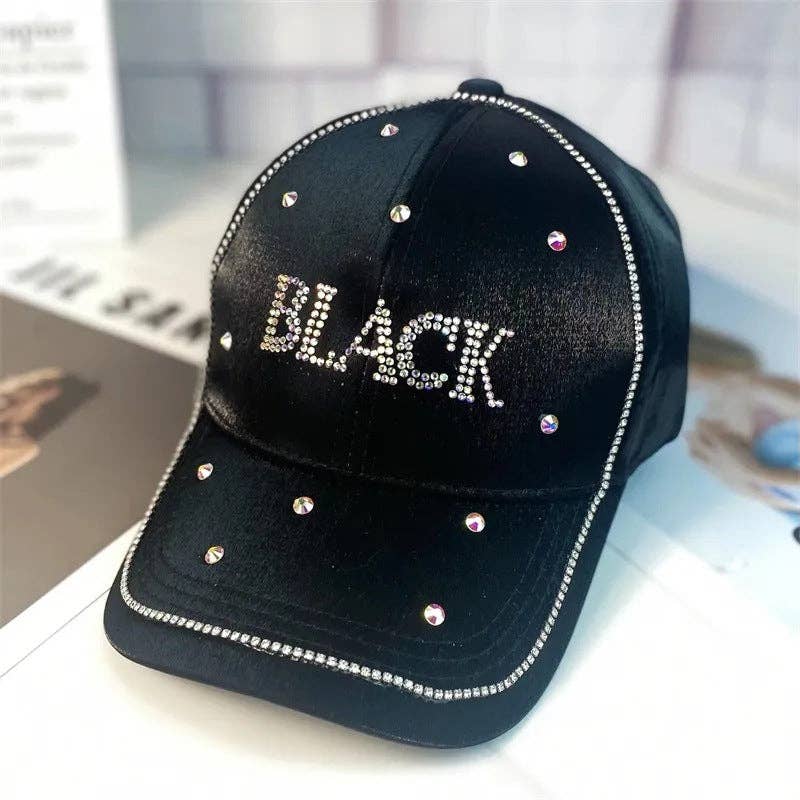 BLACK Rhinestone Cap C0507 for wholesale on Faire3