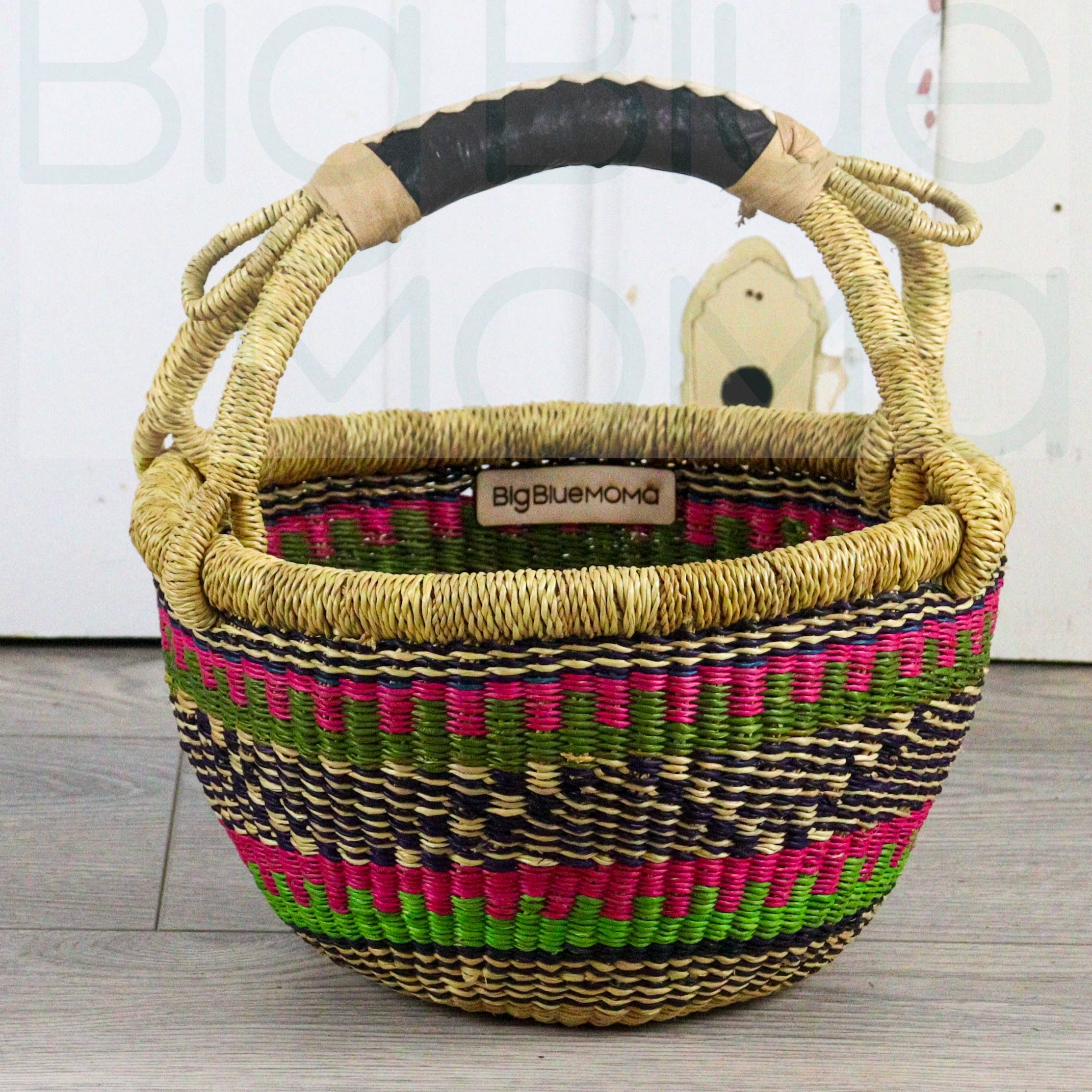 Big Blue Moma - Wholesale Basket - Round Small - Traditional Palette11