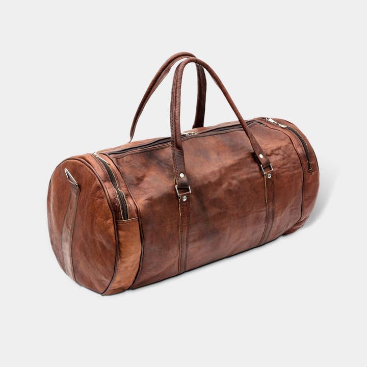 MaheTri LLC - Leather & Lifestyle Goods - Wholesale Weekender bag – men's - Real Leather Travel Duffel Bag2