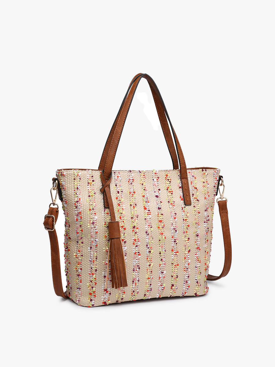 Jen & Co. – wholesale Tote bag – Women's – M1921 August 2 Tone Natural Women's Tote Bag3