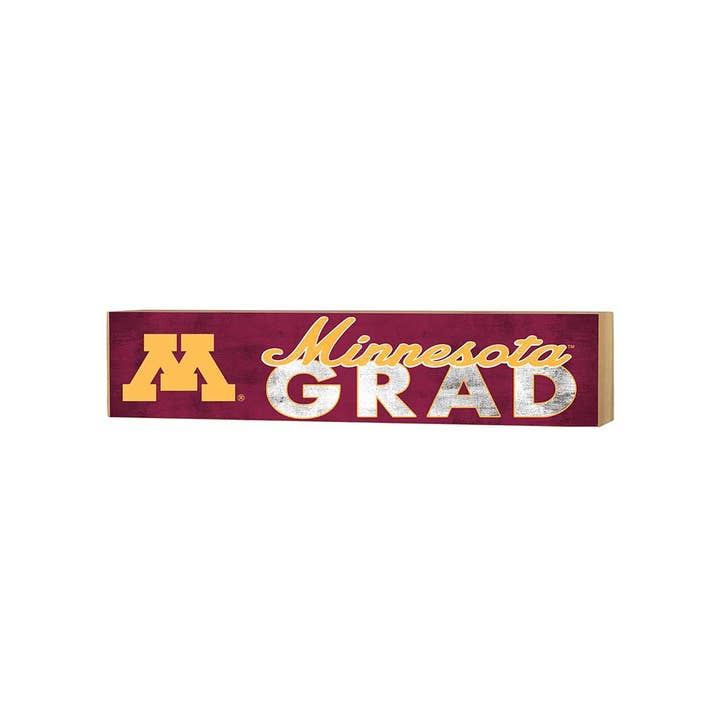 KH Sports Fan - Wholesale Desk/Tabletop Sign - 3x13 Minnesota Golden Gophers Grad Block Sign