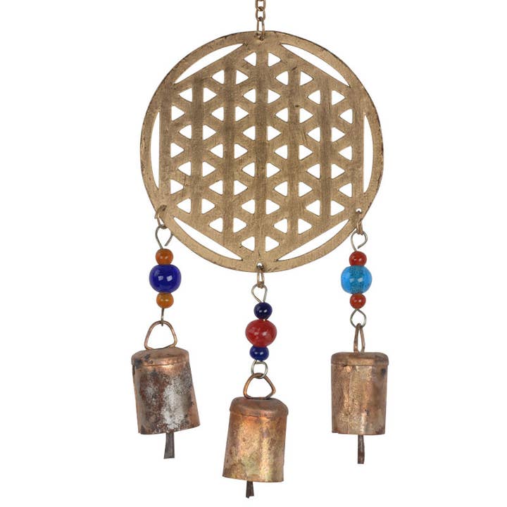 Benjamin International - Wholesale Wind chime - Recycled Flower Of Life Windchime