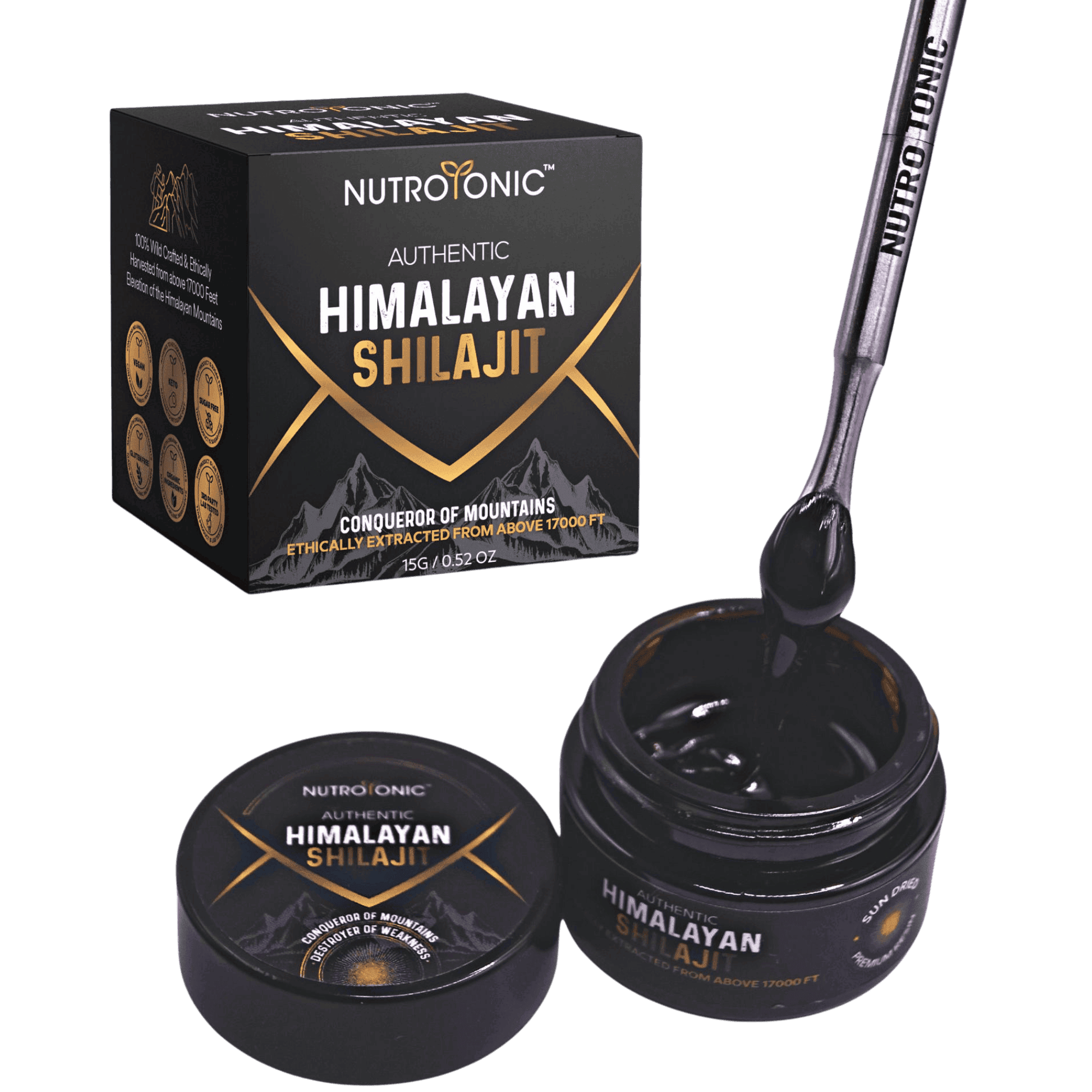 NutroTonic - Wholesale Oral Supplement/Vitamin - Authentic Himalayan Shilajit® 60 Days Sun Dried Organic Resin7