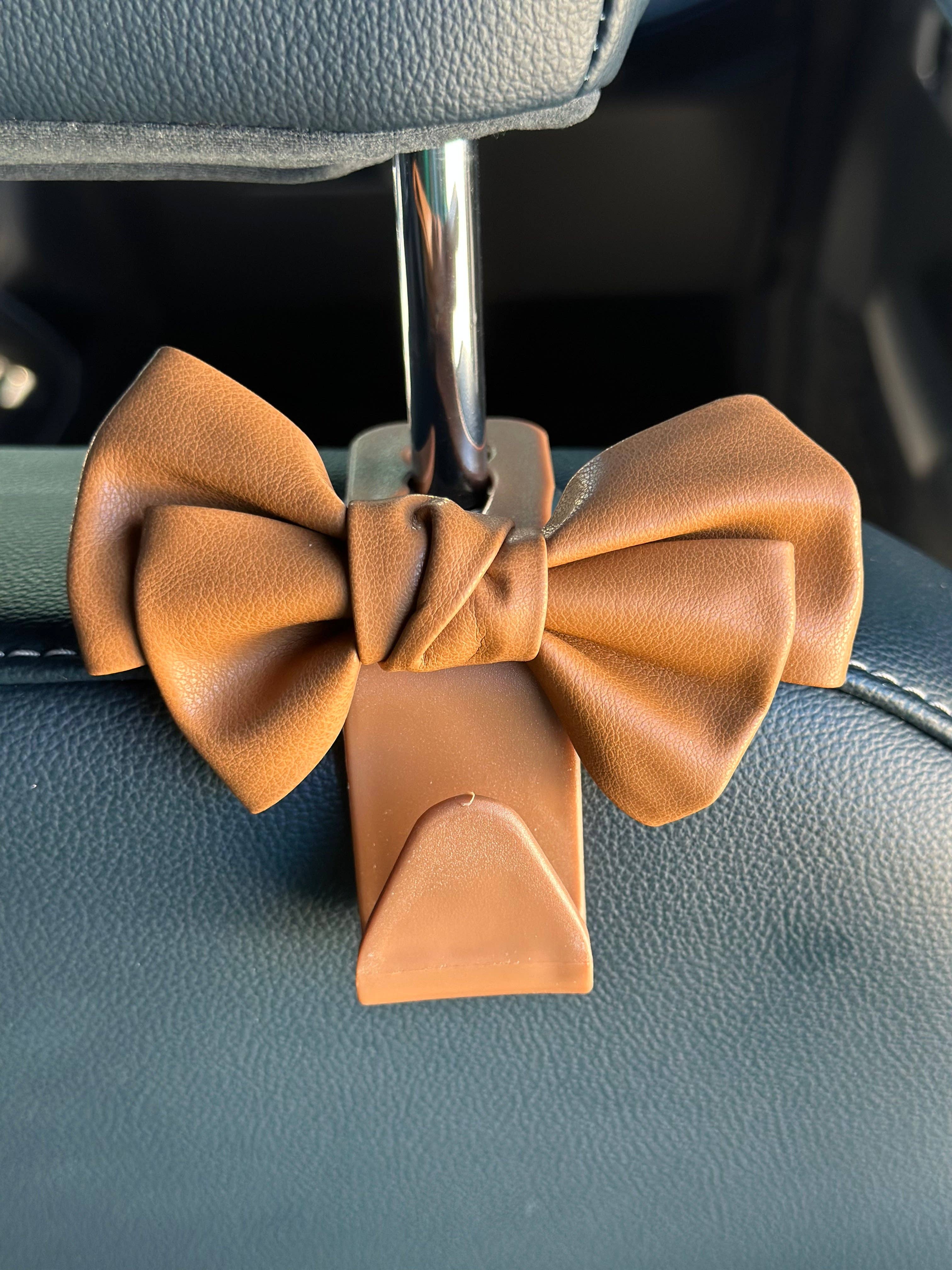 Harris Girls & Co. - Wholesale Car Decorative Charm - Women's - Car Bow Holder "Brown"
