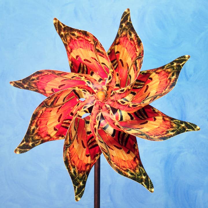 Spinner de viento de molinete mariposa de leopardo para venta al por mayor de Paper Arboretum