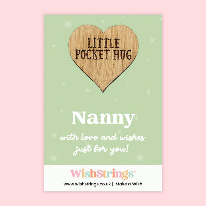 Nanny - Oak Pocket Hug Token | J078 for wholesale by WishStrings