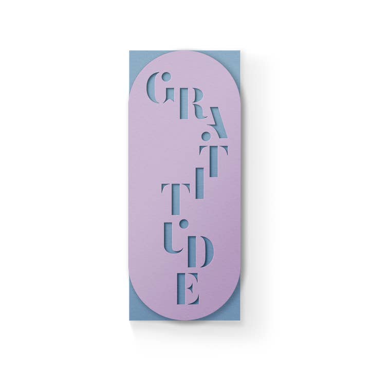 Gratitude Slim Sleeve Card - Lavender for wholesale by Dear Beni