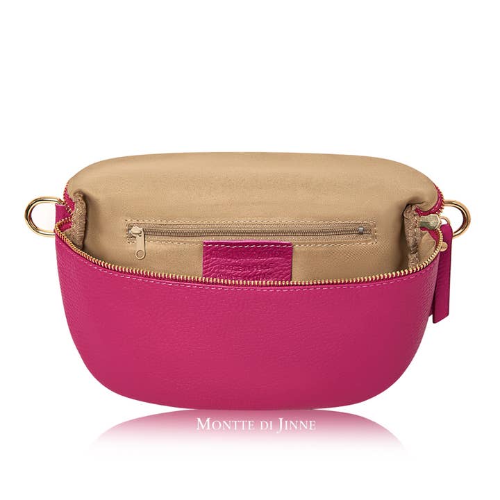 MONTTE DI JINNE - Wholesale Crossbody Bag - Women's - Italian Genuine Leather Crossbody Bum Bag-Medium