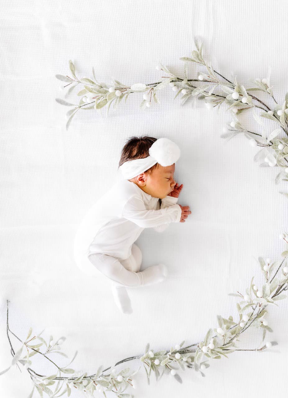 Baby Bling Bows – Laço para o cabelo – Bebé por atacado – Banda de cabeça de nylon macio Baby Bling® Faux Fur Pom6