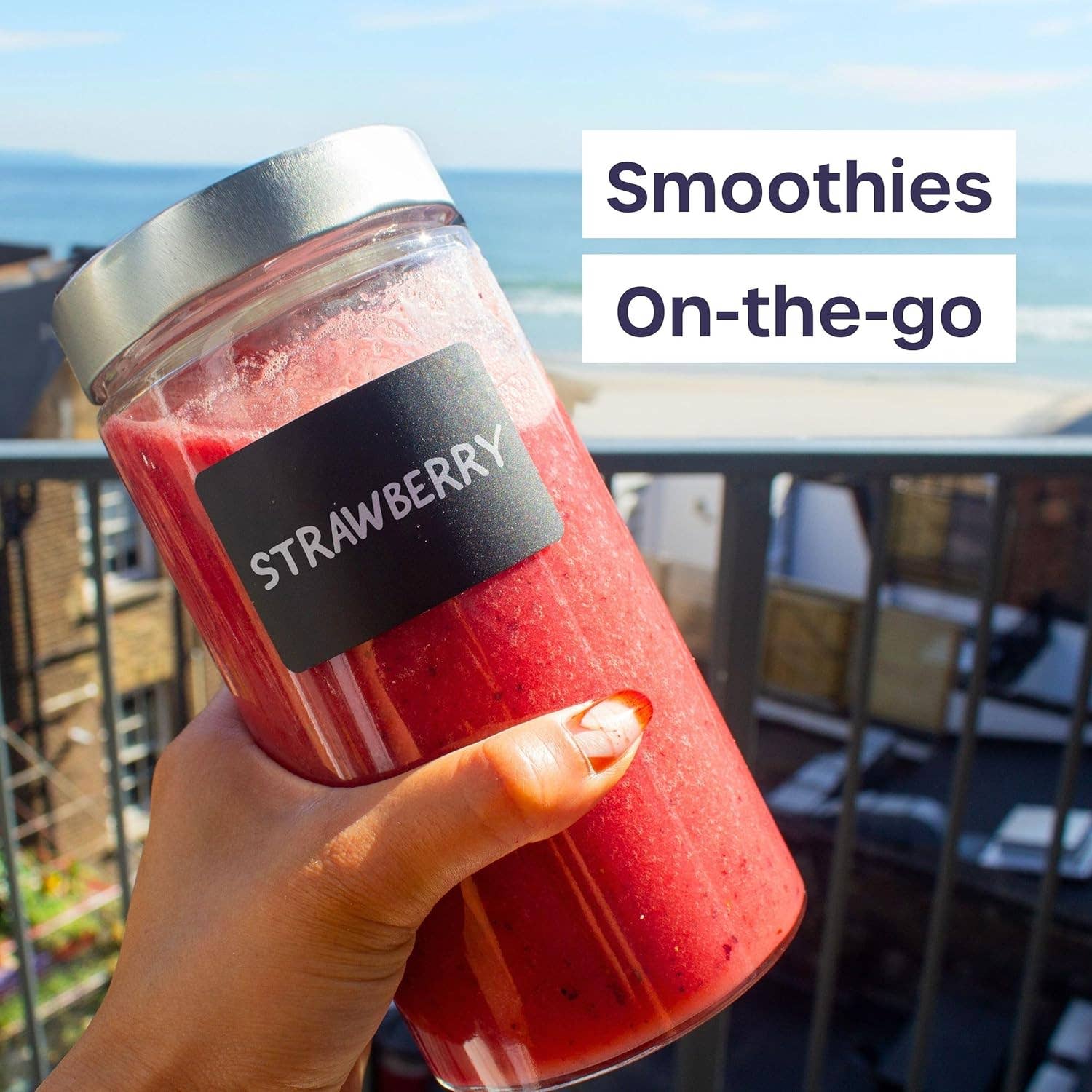 Jara Trading – wholesale Jar – Glass Mason Jars with Lids 750ml - 6 Pack, Leakproof Glass Bottles with Lids for Airtight Seal, Drinking Bottle Ideal for Smoothies, Milkshakes, Sauces, Food Storage, Juices, Beverages, Infused Water5