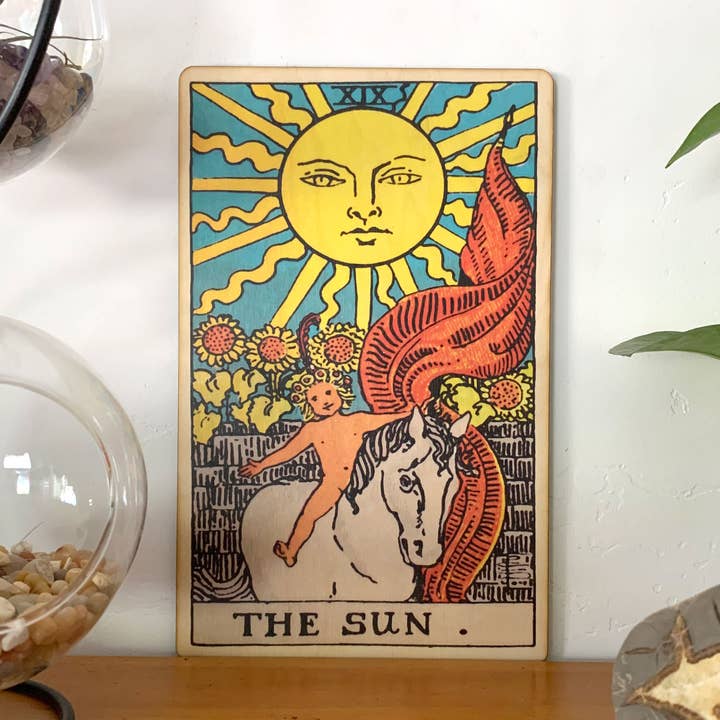 Tarot - 19 - The Sun Full Color Wood Wall Art for wholesale by Most Amazing