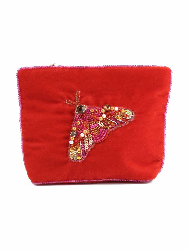 ORANGE MOTH SMALL POUCH for wholesale by My Doris