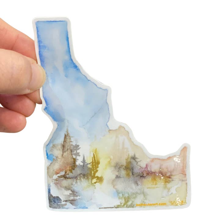 "Flow State" Glossy Die Cut Sticker for wholesale by Beth Suter Art