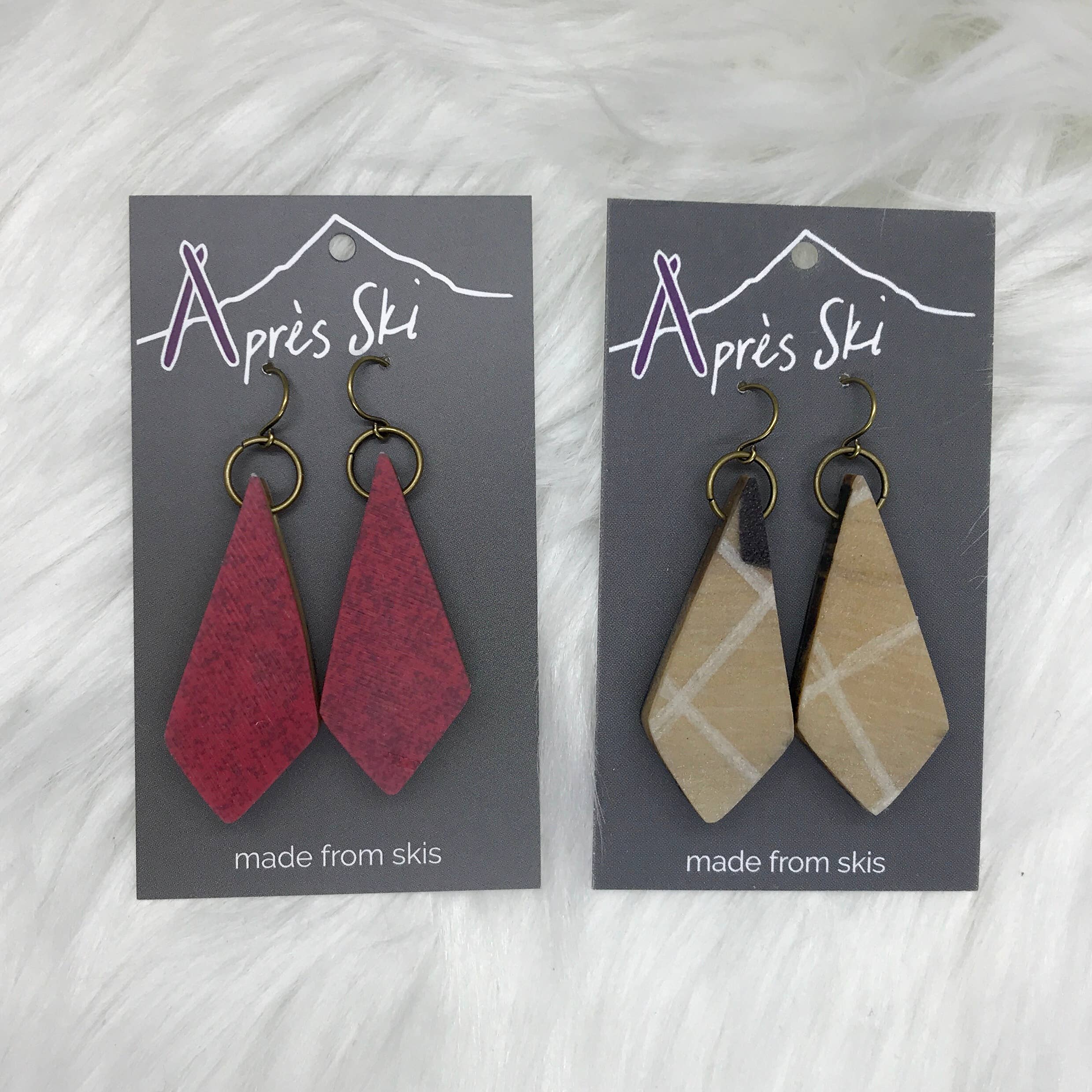 Après Ski Jewelry – Großhandel Ohrhänger – Cascade Snowboard Ohrring - Antik Bronze