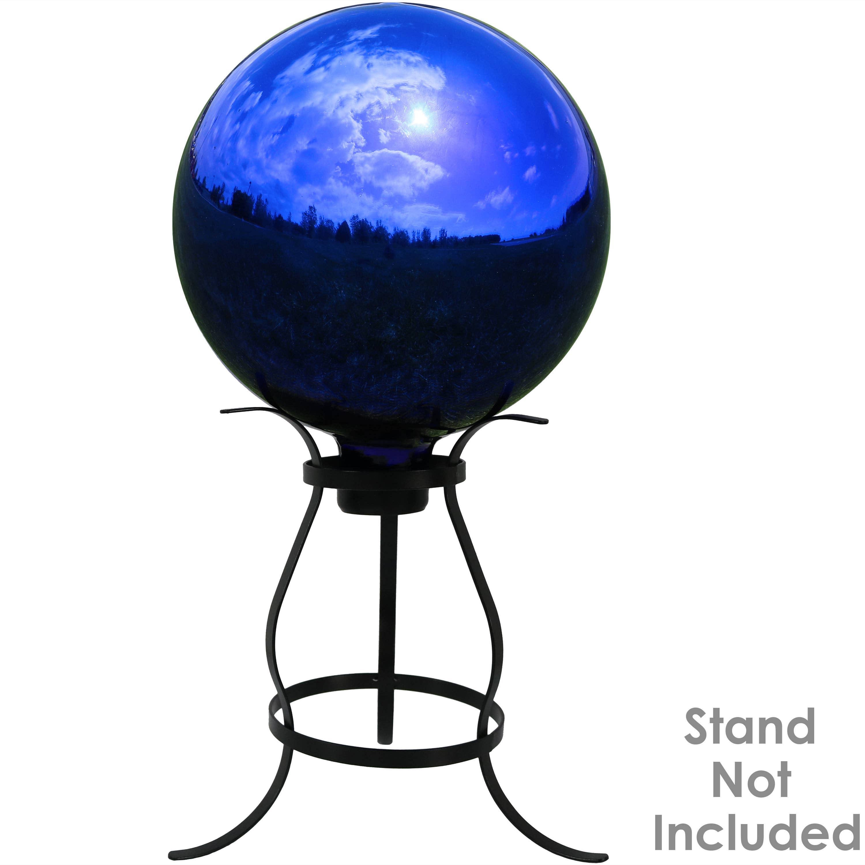 Sunnydaze Decor - Wholesale Outdoor Ornament/Decor - Blue Mirrored Surface Gazing Globe - 10 in5