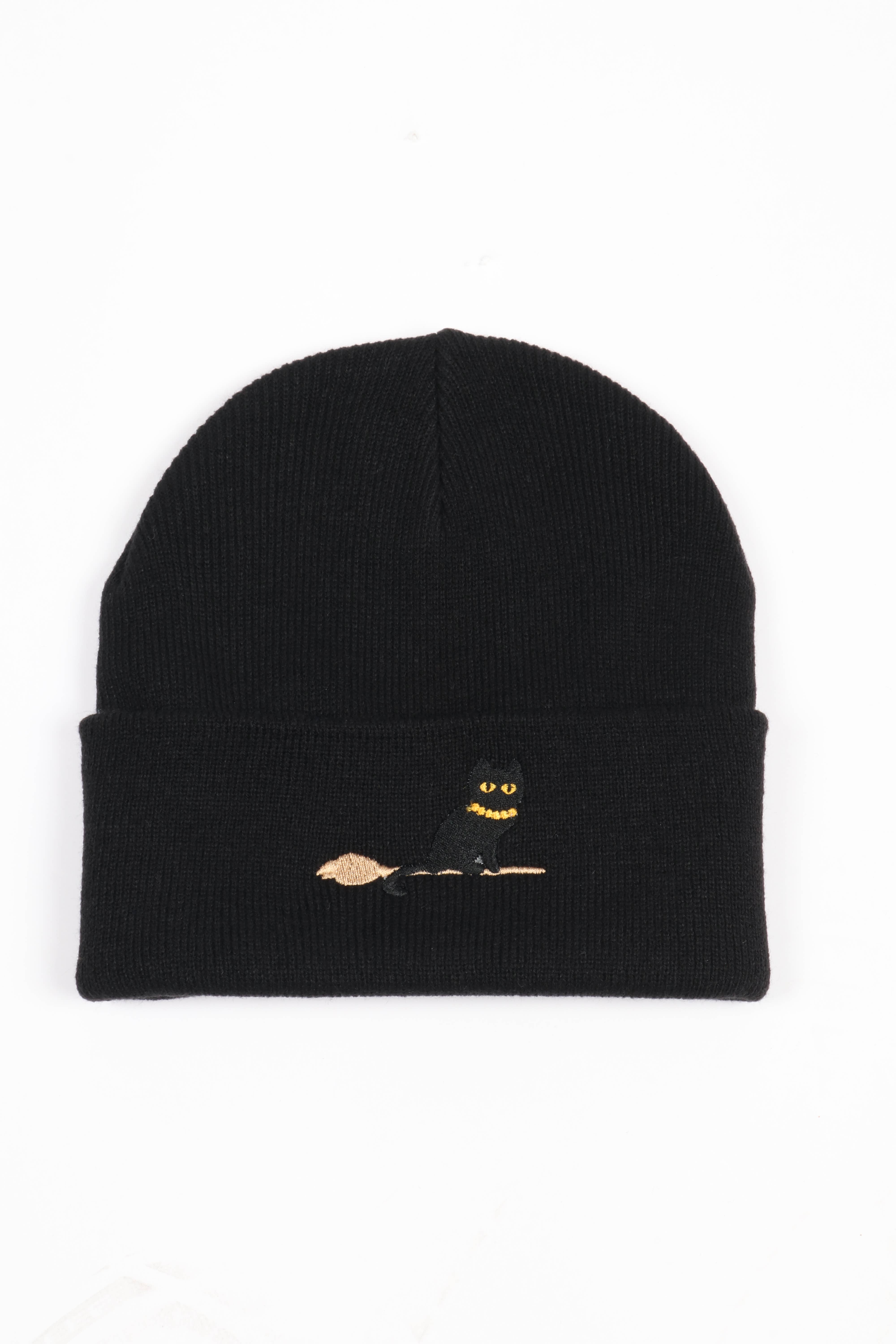David And Young - Wholesale Beanie - Women's - Halloween Black Cat Embroidery Beanie1