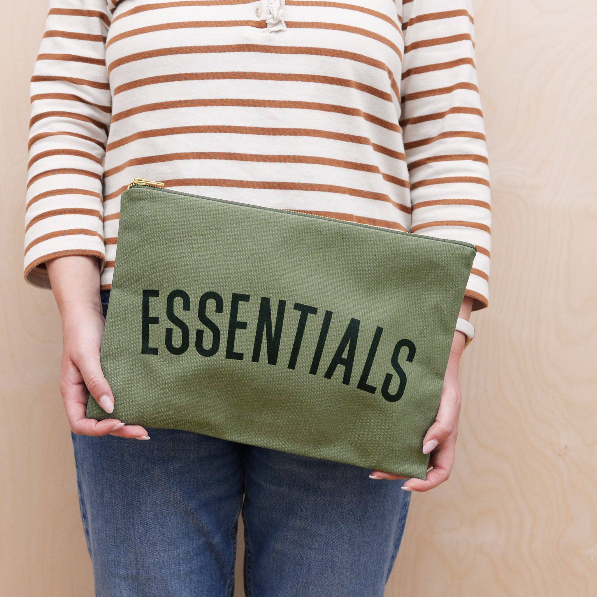 Alphabet Bags - Wholesale Pouch - Women's - Essentials - Olive Green Extra Large Pouch3