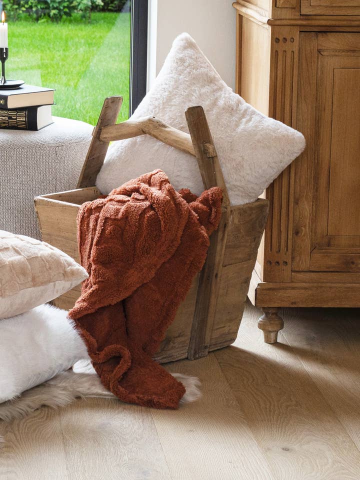 Plaid RENA basketweave 150x200 cm for wholesale by Tiseco