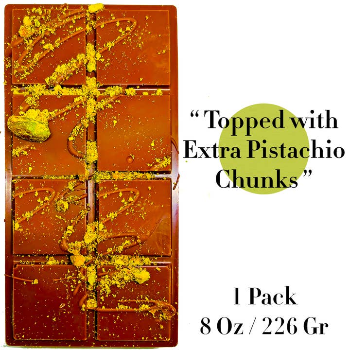 Swisense - Wholesale Chocolate Bar - Premium Dubai Pistachio Chocolate Bar 8 Oz Freshly Made1