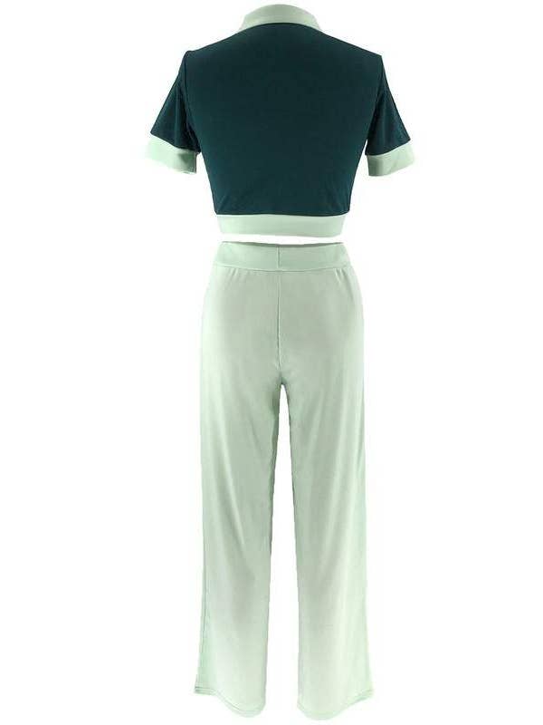 Queen Fashion – wholesale Top & skirt set – Women's – polo tee and pants set2