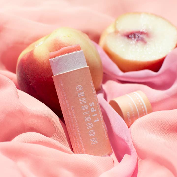 Nourished Skin Co - Wholesale Lip Balm - Organic Peachie Lip Balm1