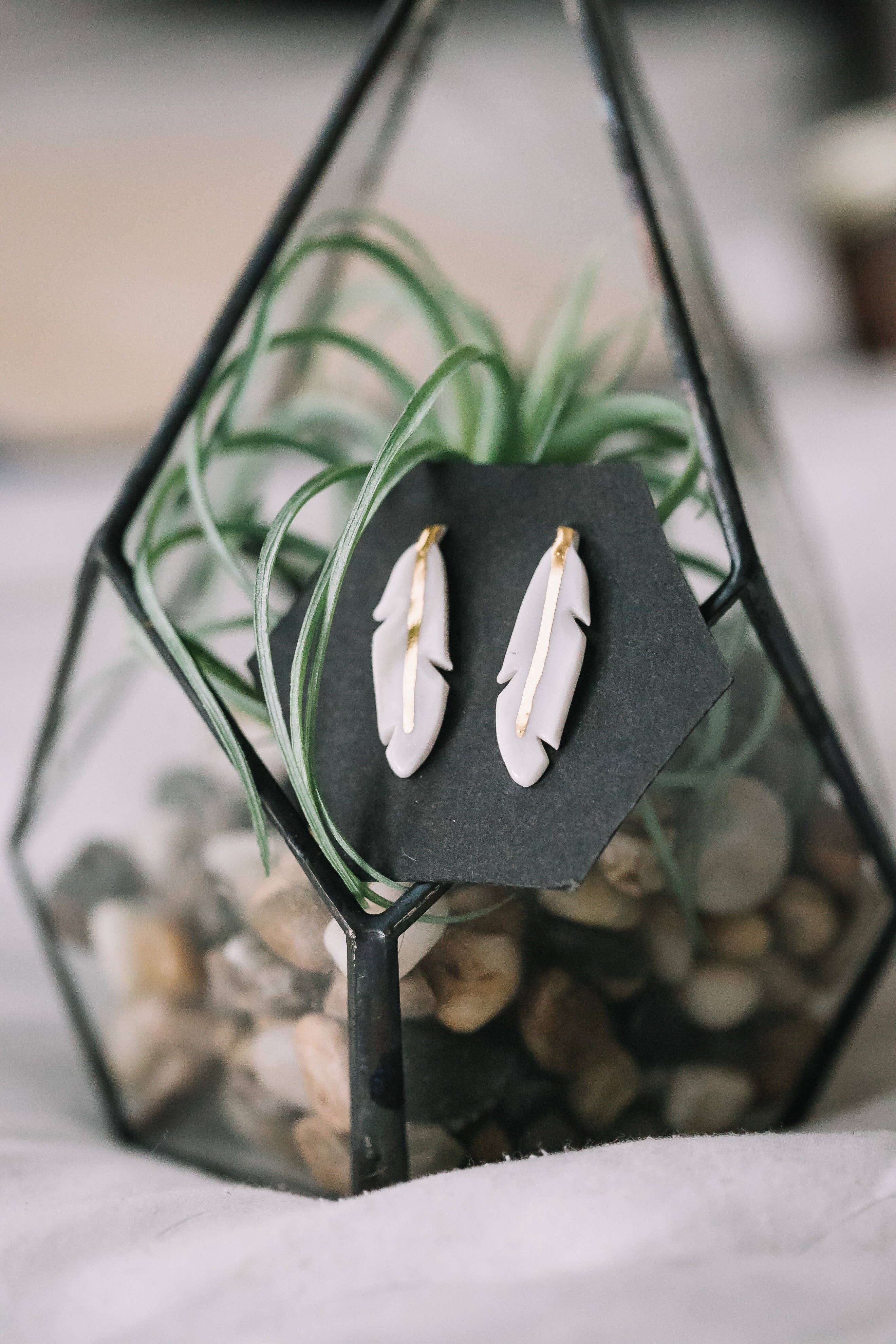 Remnant Studios - Wholesale Dangle Earrings - feather stud earrings